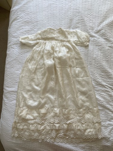 Christening gown silk cream - gown,