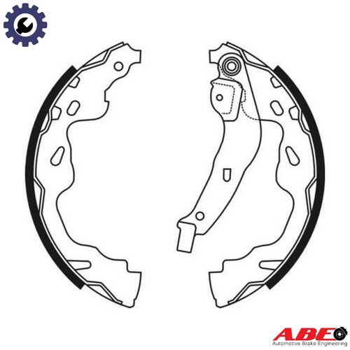 Brake shoe set c02074abe - brake,