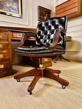 VINTAGE ANTIQUE BLACK LEATHER