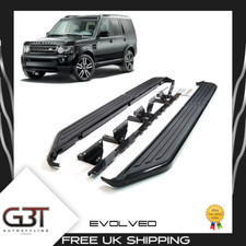 ALL BLACK STEALTH SIDE STEPS RUNNING BOARDS FOR LAND ROVER DISCOVERY 3 & 4 04-18