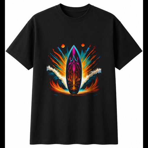 Surfboard dark fantasy retro - dark,