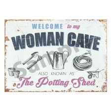 The Potting Shed Metal Sign, Woman Cave, Gardening, Plants, Seeds