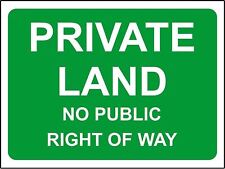 Private land no public right