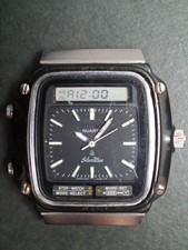 SEIKO Silver Wave Quartz Digi Analog H357 5120 Men s Watch ab504 Working