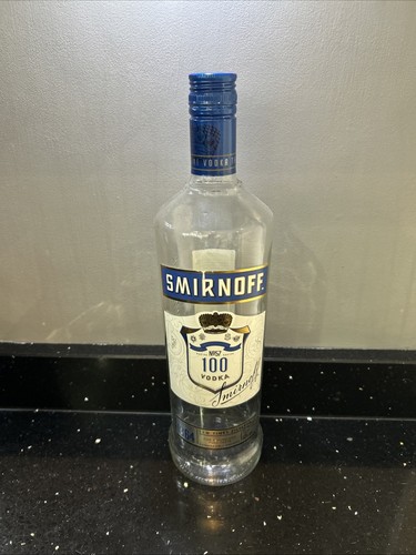 Smirnoff blue label vodka - label,