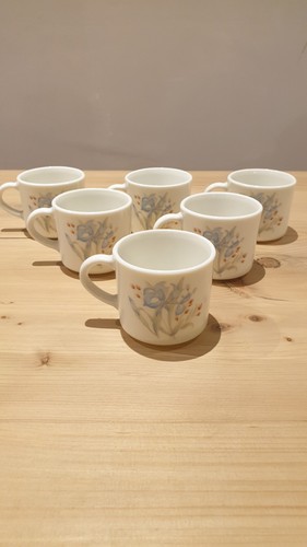 Pyrex blue iris vintage set - blue,
