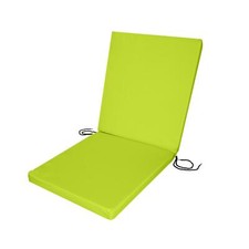 Water-Resistant Low Back Chair Pad Lime Green Outdoor Garden Seat 45 x 50 x 4cm