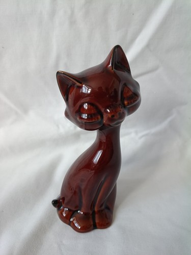 Vintage brown cat - cat, figurine
