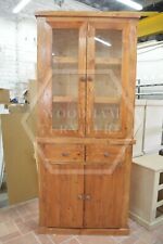 HANDMADE AYLESBURY SOLID PINE LARDER CUPBOARD LIGHT OAK WAX (NOT FLATPACKED)