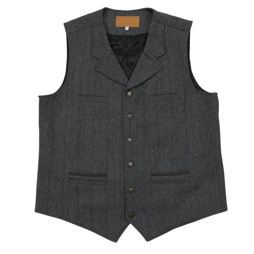 Schnees wool tweed vest - vest, mens
