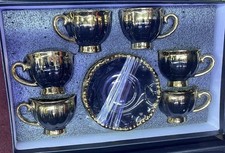 set of six  Black and gold