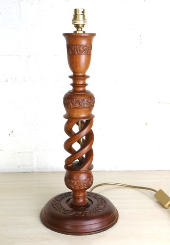 Table lamp vintage carved - a,