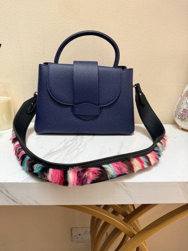 Zara blue leather handbag - , with