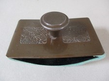 Antique Rocking Brass Metal Ink Blotter Art Nouveau Period Collectible Desk Top