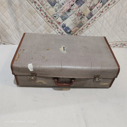 Vintage dogtooth briefcase - vintage,