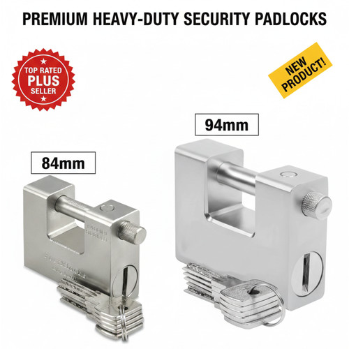 Heavy duty 94mm padlock - duty, 84