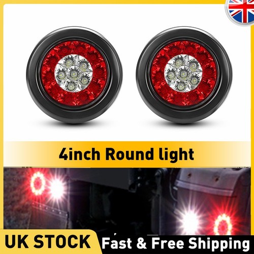 Round red white 16 led - 2x,