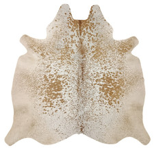 Genuine Cow hide Rug Brown