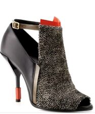 Pierre Hardy Multico Red Peep Toe Heels Size 38 (24.3cm) RP $1350.00