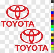 Toyota (2) x 2 stickers decals
