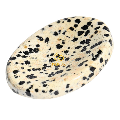 Dalmatian jasper worry stone - dalmatian,
