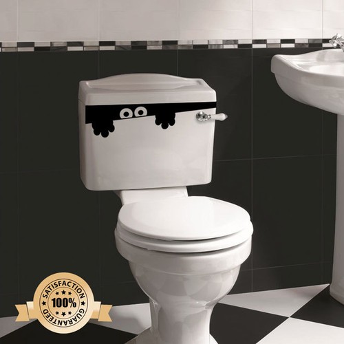 Toilet monster bathroom decal - monster,