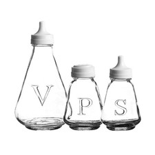 Glass Cruet Set Vinegar Salt