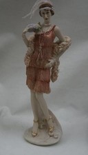 Art Deco Roaring 1920s & Charleston Lady Figurines By Leonardo Collection Bnib