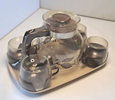 Vintage Randwyck Pyrex Style Glass Coffee Pot And Four Cup Set Original Packing