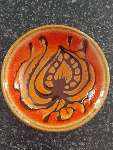 Poole pottery signed orange - poole,