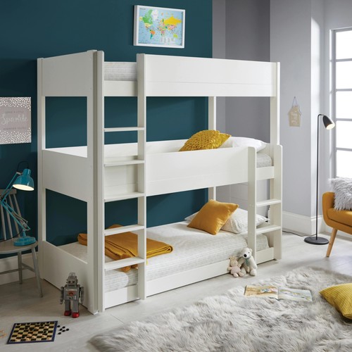 Snowdon white triple bunk bed - snowdon,