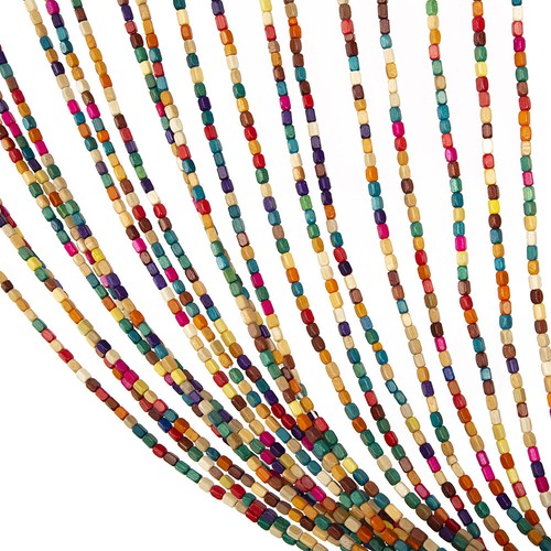 Vintage colored wooden beads - vintage,