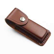 Folding Knife Multi Tool Case Pouch 5" Cowhide Leather Sheath Pocket