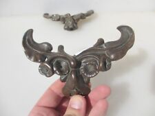 Antique Brass Furniture Mount Ormolu Hardware Top Victorian Rococo Feet? Finials