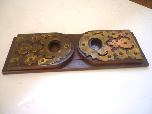 Antique mahogany and brass - antique,