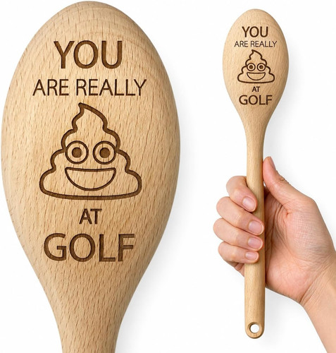 Golf trophy wooden - wooden, booby