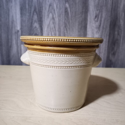 Antique stoneware 2lb butter - antique,