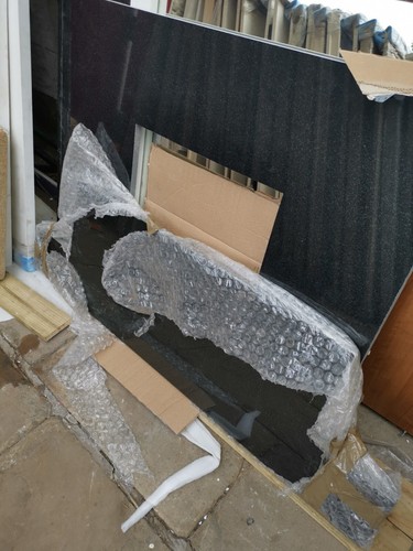 Granite hearth back panel - hearth,