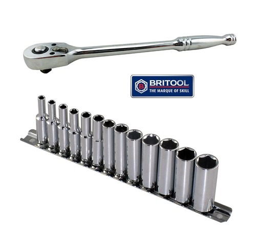 Long handle ratchet - 1/4", +