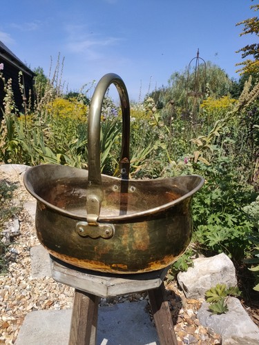 Antique coal scuttle bucket - antique,