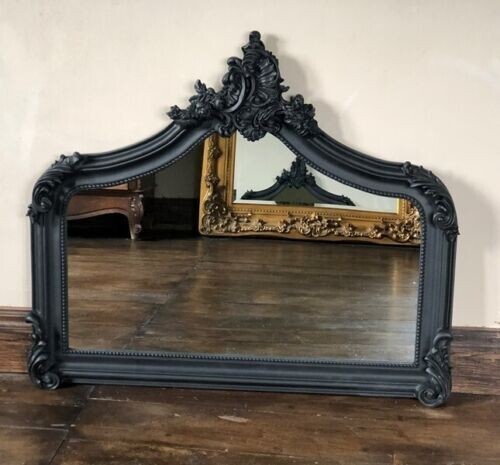 French matt black - black, ornate