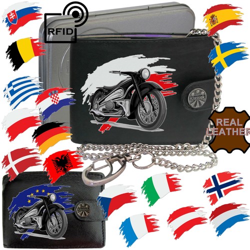 Biker wallet soft leather - ,