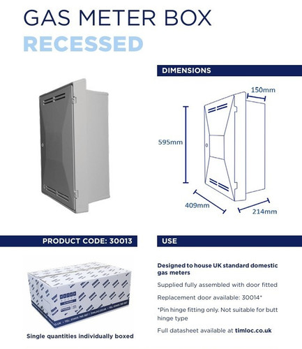 Timloc gas meter box recessed - meter,