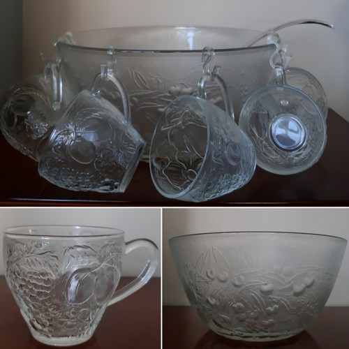 Punch bowl set - 6, cups