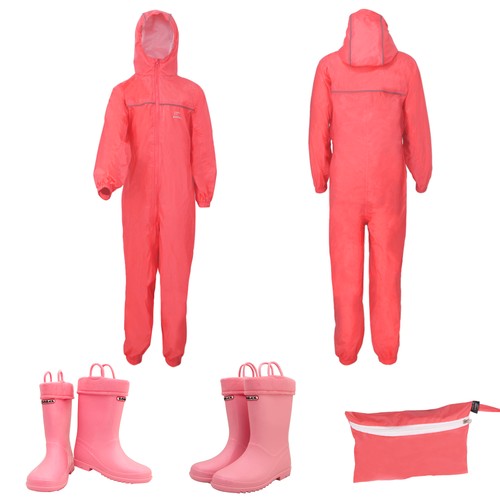 Zorax pink kids rain - kids, suit