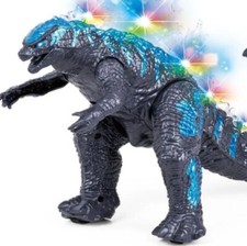 LARGE DINOSAUR GODZILLASAURUS Full Electric Action Walking Girls Boys Toy 37cm