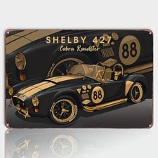 SHELBY 427 Cobra Roadster Aluminium Sign GARAGE-MAN CAVE SIGN 20x30cm