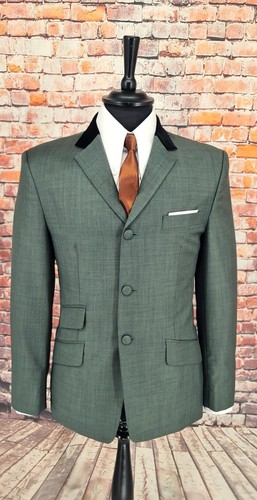 Mod skinhead suit green - skinhead,