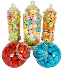 5 Large Jar Plastic Candy