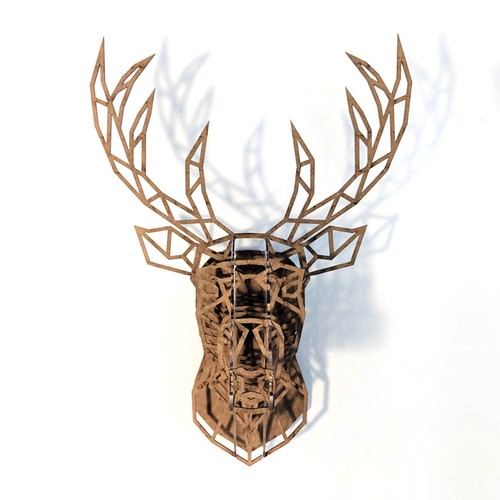 Stag wall mount animal head - wall,
